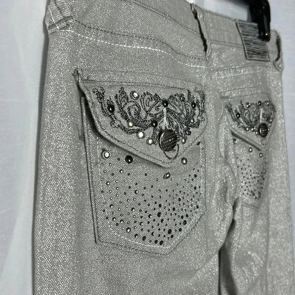 RARE VTG NWT SILVER SALVAGE LOW RISE ,SKINNY SHINY women s jeans size 4,6 & 10 - Picture 1 of 15